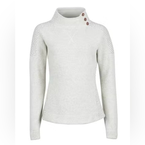 Marmot Sweaters - Marmot Vivian Wool Mock Neck Sweater Baselayer, Oatmeal, Size L